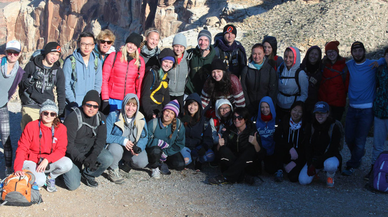 J-1 high school students at Havasupai Falls