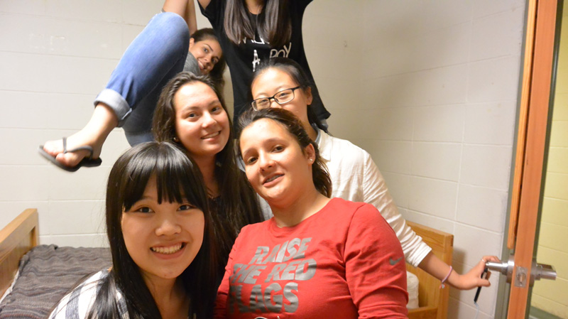 Greenheart English Campers in dorm room